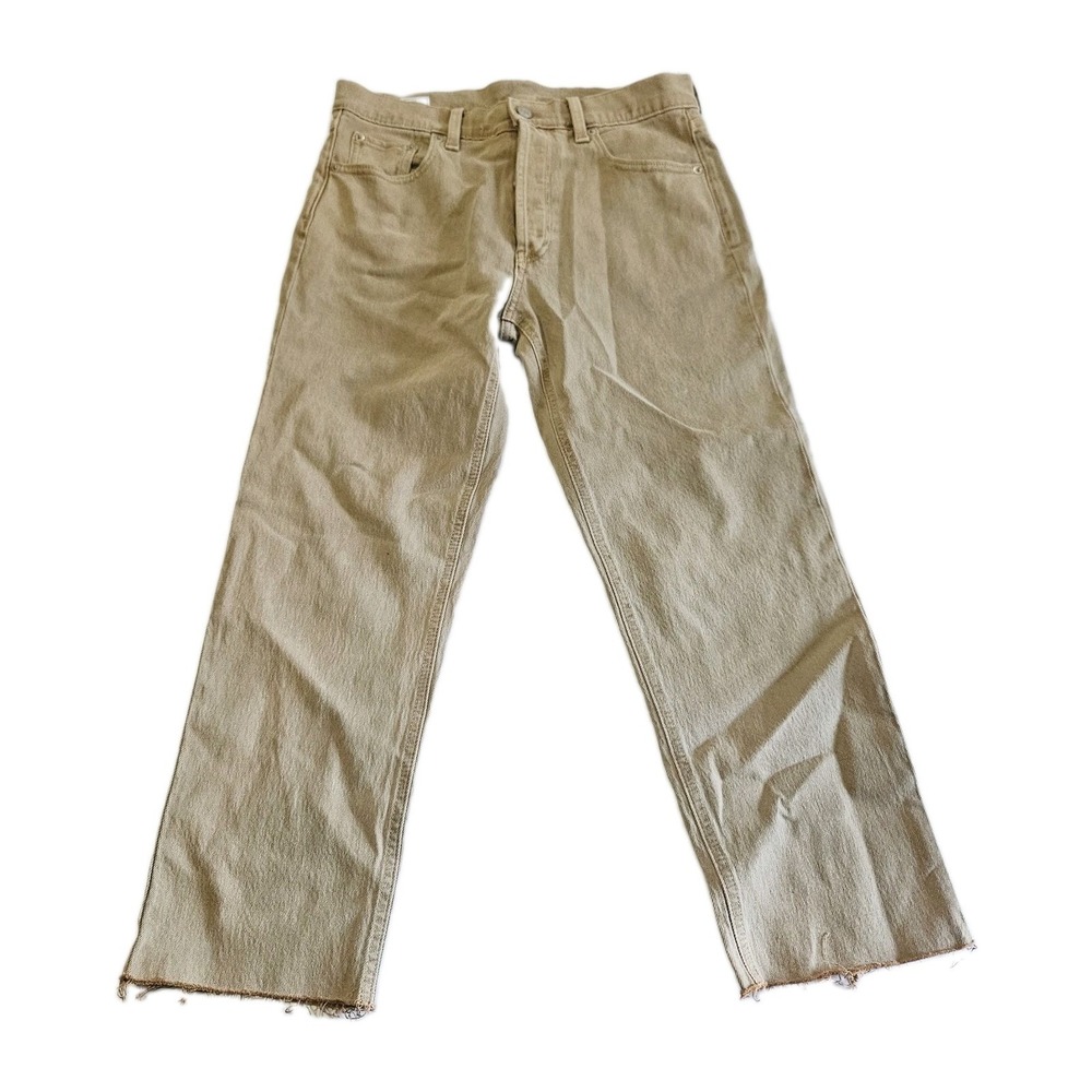 Gap Jeans Womens Size 29 Cheeky Straight High Rise Brown Raw Hem Button Fly